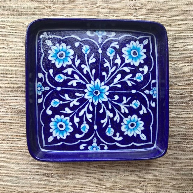 Handcrafted Rajasthani Square Pottery Tray