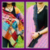 Reversible Silk Patchwork Kantha Stole