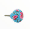 Hand Painted Floral Wooden Cabinet Knobs