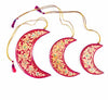Crescent Moon Paper Mache Holiday Ornaments