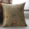 Gold Embroidered Silk Pillow Cover