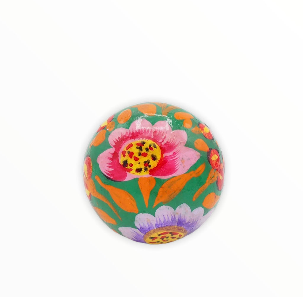 Hand Painted Floral Wooden Cabinet Knobs