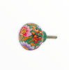 Hand Painted Floral Wooden Cabinet Knobs