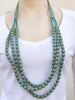 Silk Fabric Bead Statement Necklace