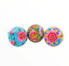 Hand Painted Floral Wooden Cabinet Knobs