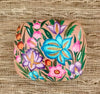 Multi-Color Floral Paper Mache Jewelry and Trinket Box
