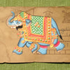 Vintage Postcard Painting-Blue Elephant
