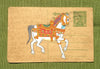 Vintage Postcard Painting-White Horse
