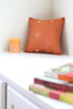 Orange Leaf Silk Pillow Cover