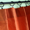 Orange Silk Pole Pocket Drape