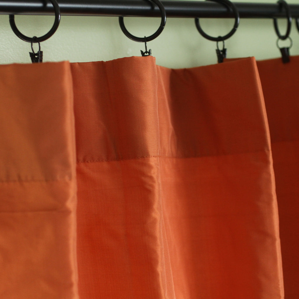 Orange Silk Curtains