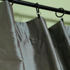 Grey Dupioni Silk Pole Pocket Drape
