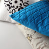 Peacock Blue Silk Pillow Cover