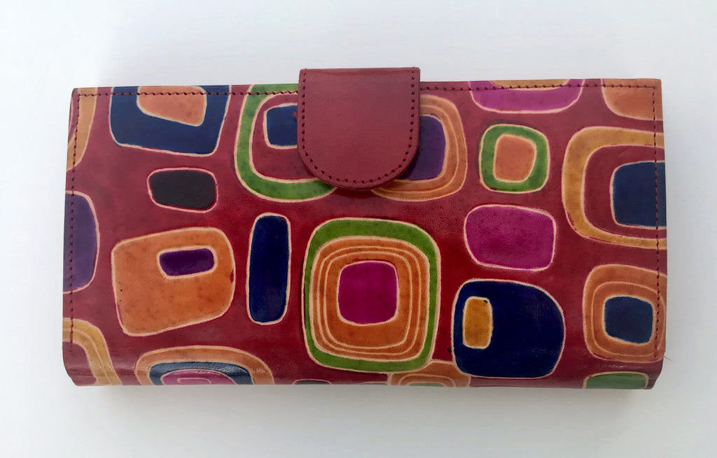 embossed leather wallet