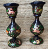 Hand Painted Paper Mache Candleholders