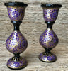 Hand Painted Paper Mache Candleholders