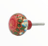 Hand Painted Floral Wooden Cabinet Knobs