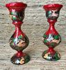 Hand Painted Paper Mache Candleholders