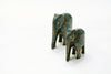 Teal and Gold Decorative Elephants
