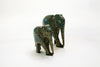 Teal and Gold Decorative Elephants