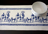 Blue and White Block Print Boho Table Runner