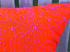 Orange Embroidered Pillow Cover