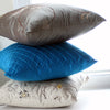 Grey Leaf Silk Pillow Cover