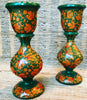 Hand Painted Paper Mache Candleholders