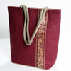 Berry Jute Tote Bag