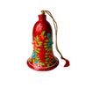 Hand Painted Paper Mache Bell Holiday Ornaments