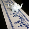 Blue and White Block Print Boho Table Runner