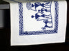 Blue and White Block Print Boho Table Runner