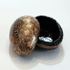 Black and Gold Egg-Shaped Paper Mache Box