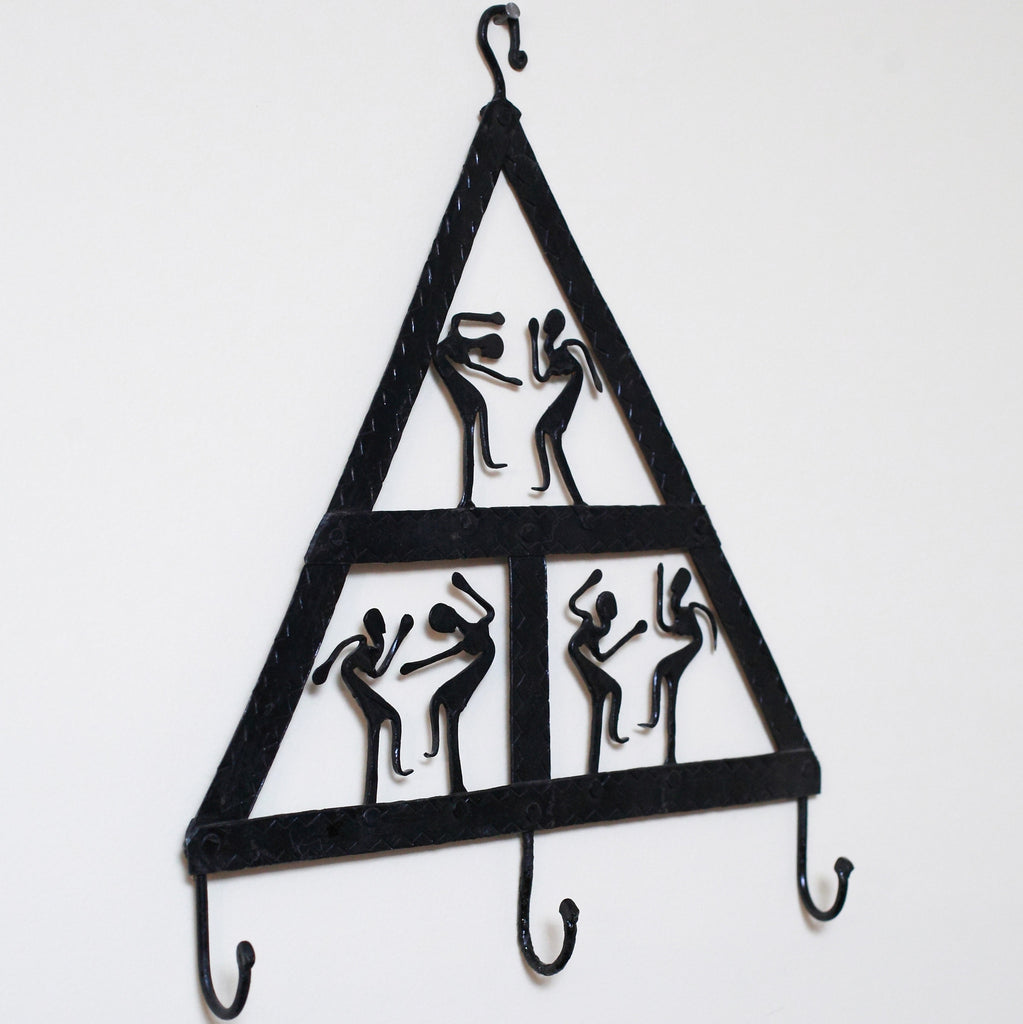 Tribal art metal wall hanger